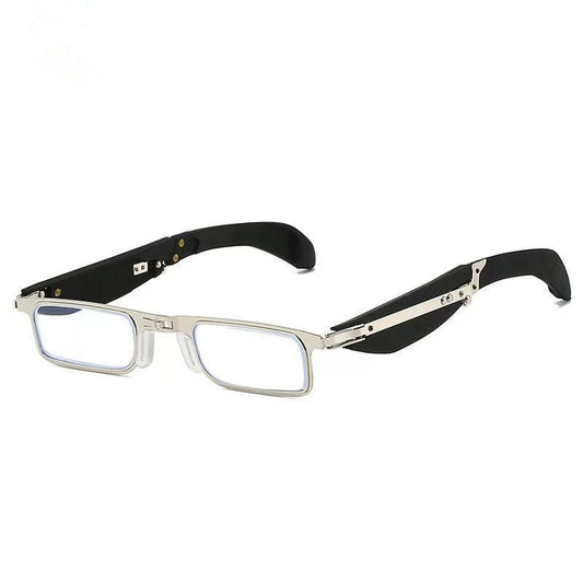 👓Folding reading glasses with blue light filter and cas