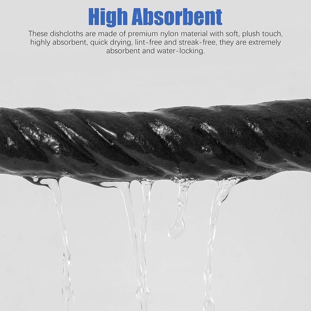 Stregfri mikrofiberklud - ultraabsorberende 11,8» × 11,8« fnugfri rengøringsmidde