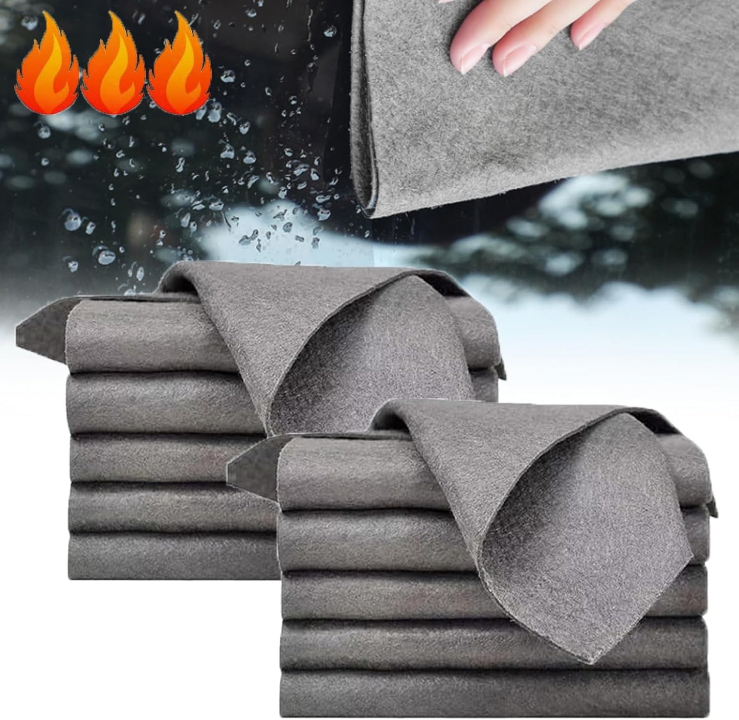 Stregfri mikrofiberklud - ultraabsorberende 11,8» × 11,8« fnugfri rengøringsmidde