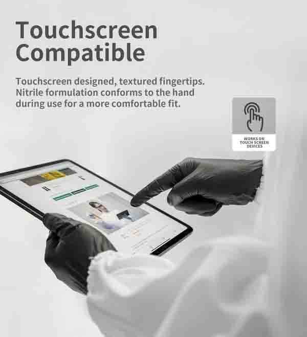 100/50PCS Black Nitrile Disposable Glove