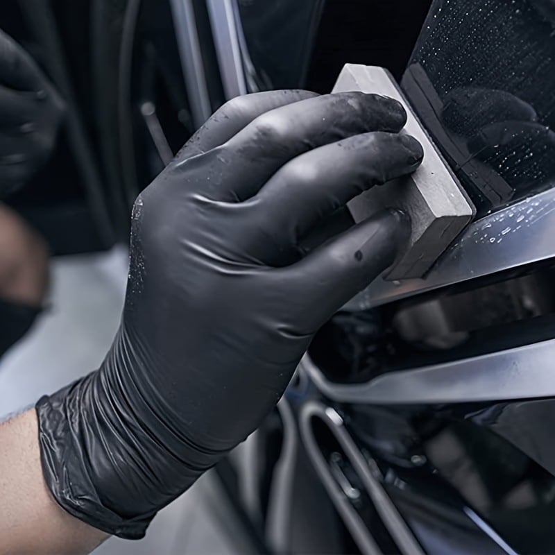 100/50PCS Black Nitrile Disposable Glove