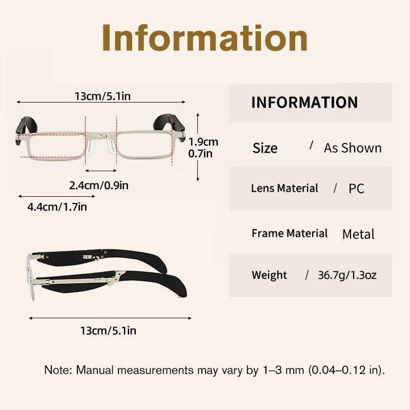 👓Folding reading glasses with blue light filter and cas