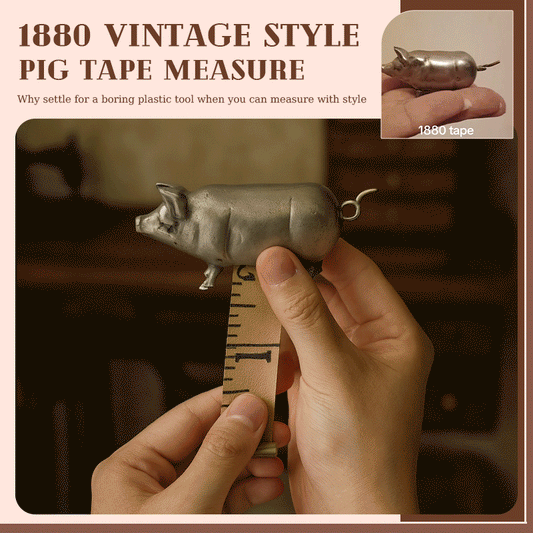 🐖 [Victorian Whimsy] 1880 Vintage Style Pig Tape Measure 📏✨