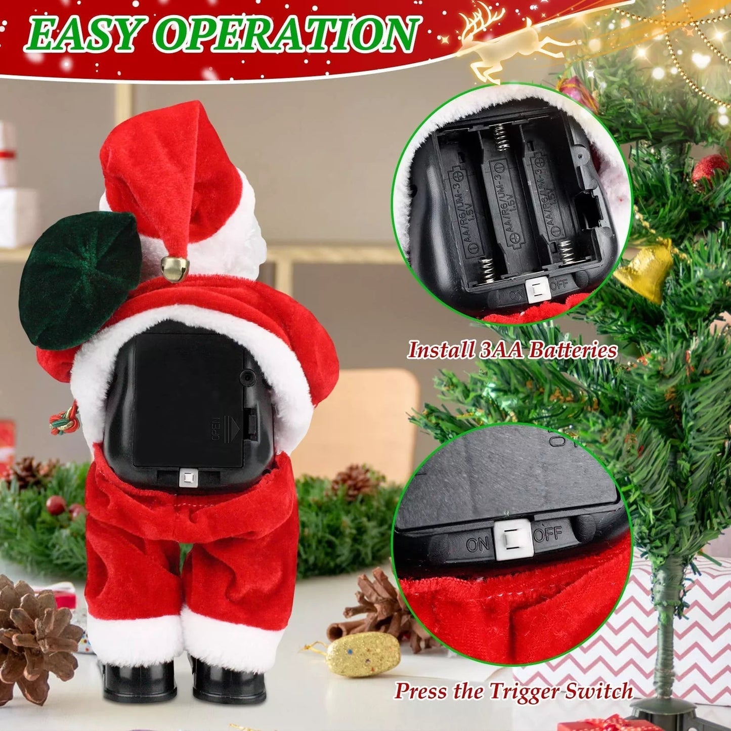 Electric hip shaking Santa Claus