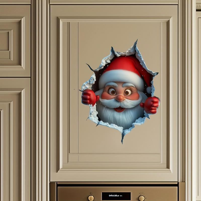 🎄3D Wall-Breaking Santa Claus Sticker🎅