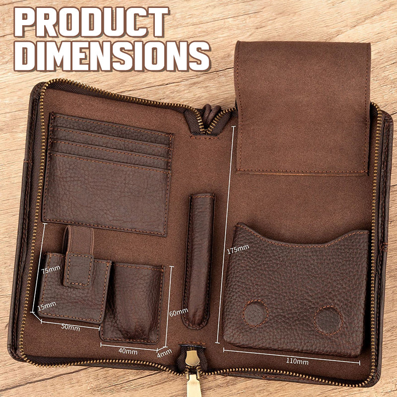 🏆 Portable cigar box with vintage motif and litchi pattern