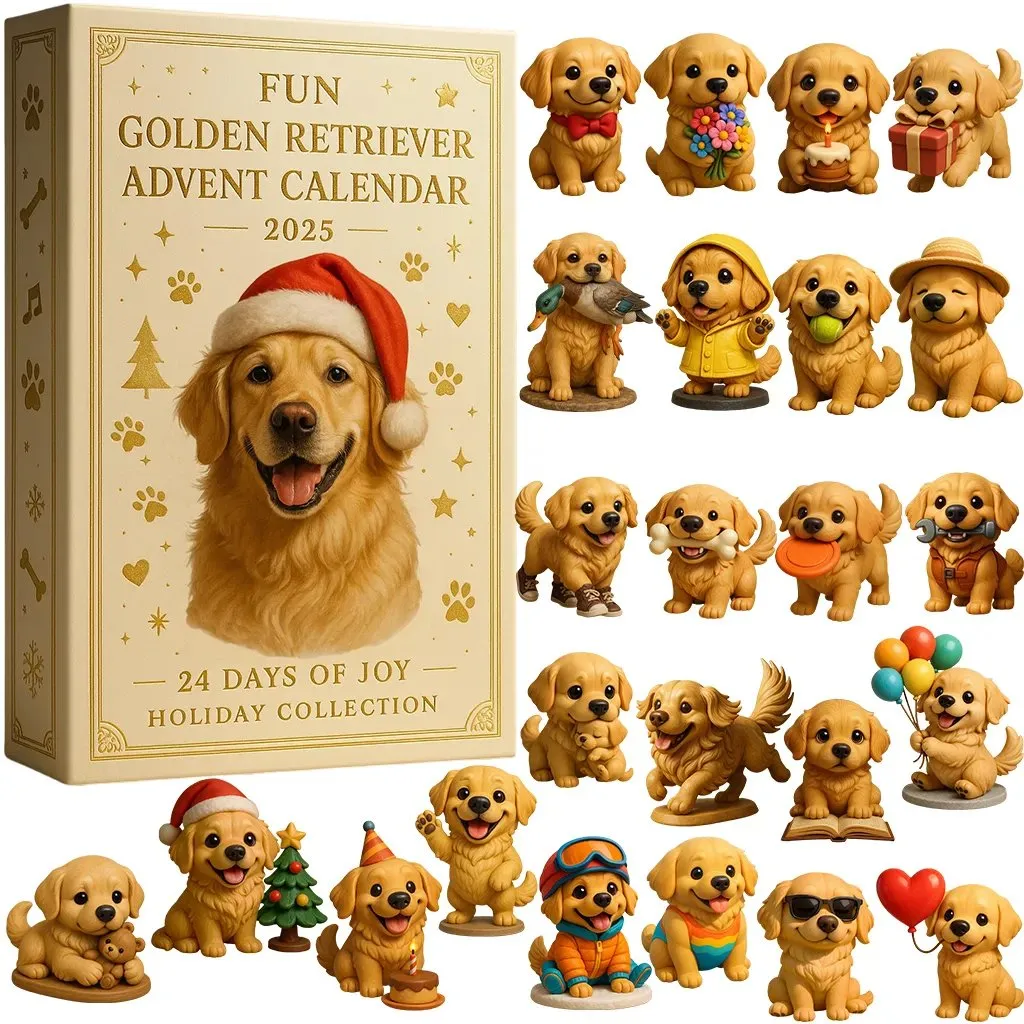 Sjov Golden Retriever Adventskalender 2025