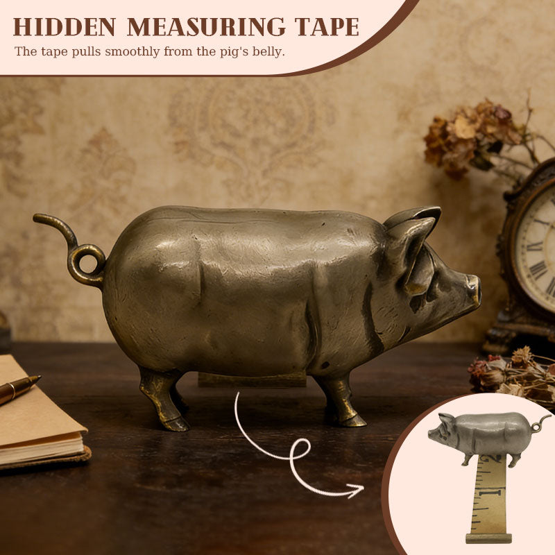 🐖 [Victorian Whimsy] 1880 Vintage Style Pig Tape Measure 📏✨