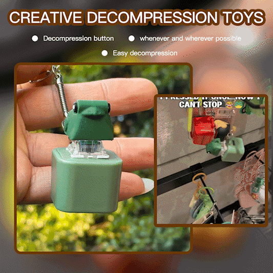 Fun keychain with sound button and light to relieve stress