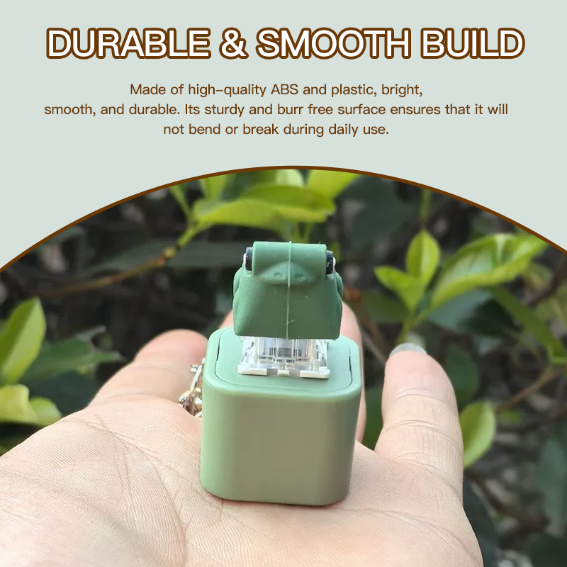 Fun keychain with sound button and light to relieve stress