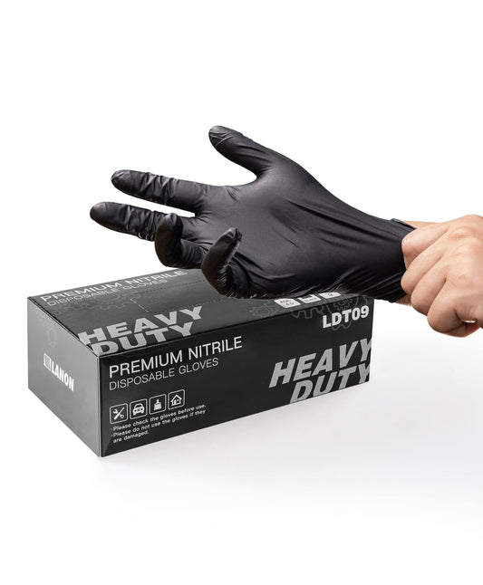 100/50PCS Black Nitrile Disposable Glove