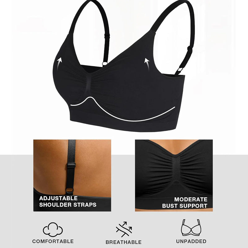 Feelingirl Seamless No Underwire Full Coverage Bra