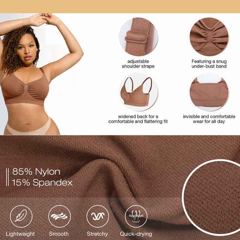 Feelingirl Seamless No Underwire Full Coverage Bra
