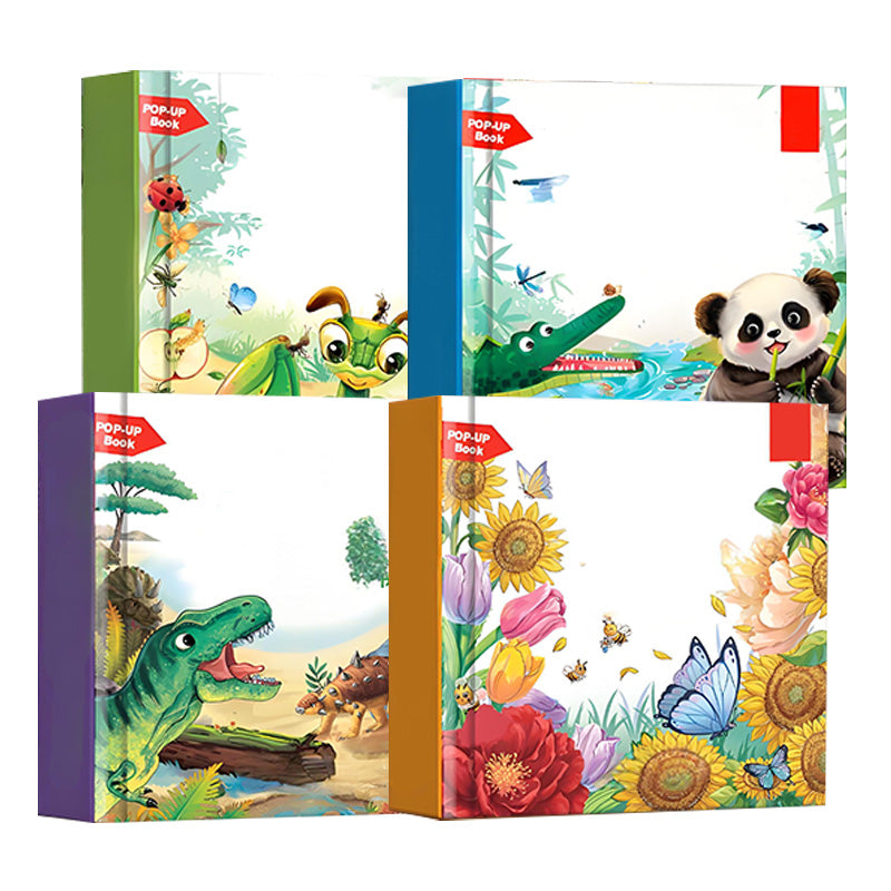 Pop-up book with animal motifs for children