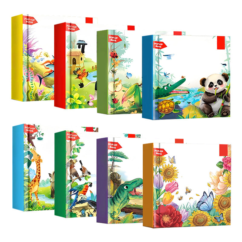 Pop-up book with animal motifs for children