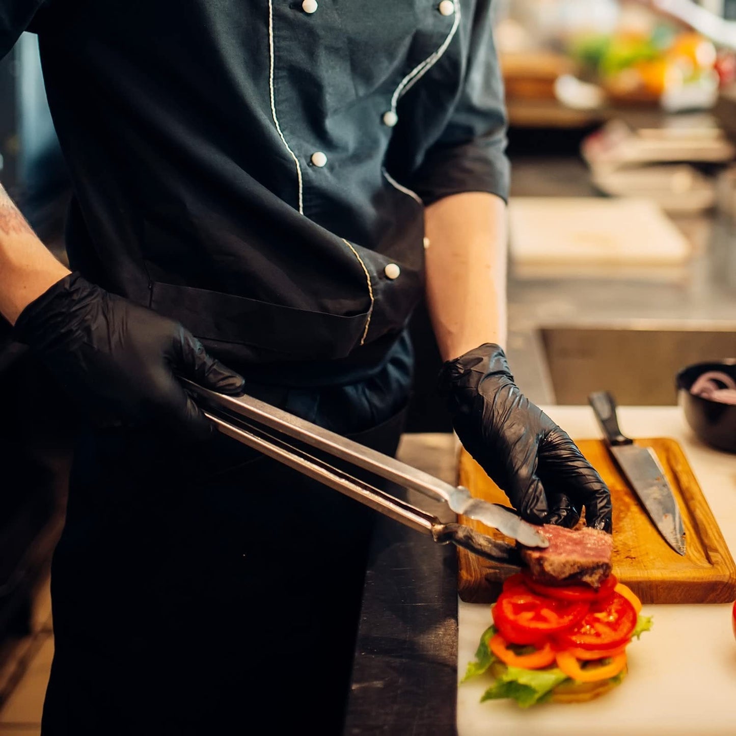 100/50PCS Black Nitrile Disposable Glove