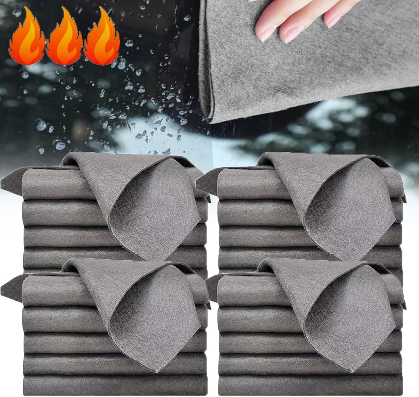 Stregfri mikrofiberklud - ultraabsorberende 11,8» × 11,8« fnugfri rengøringsmidde