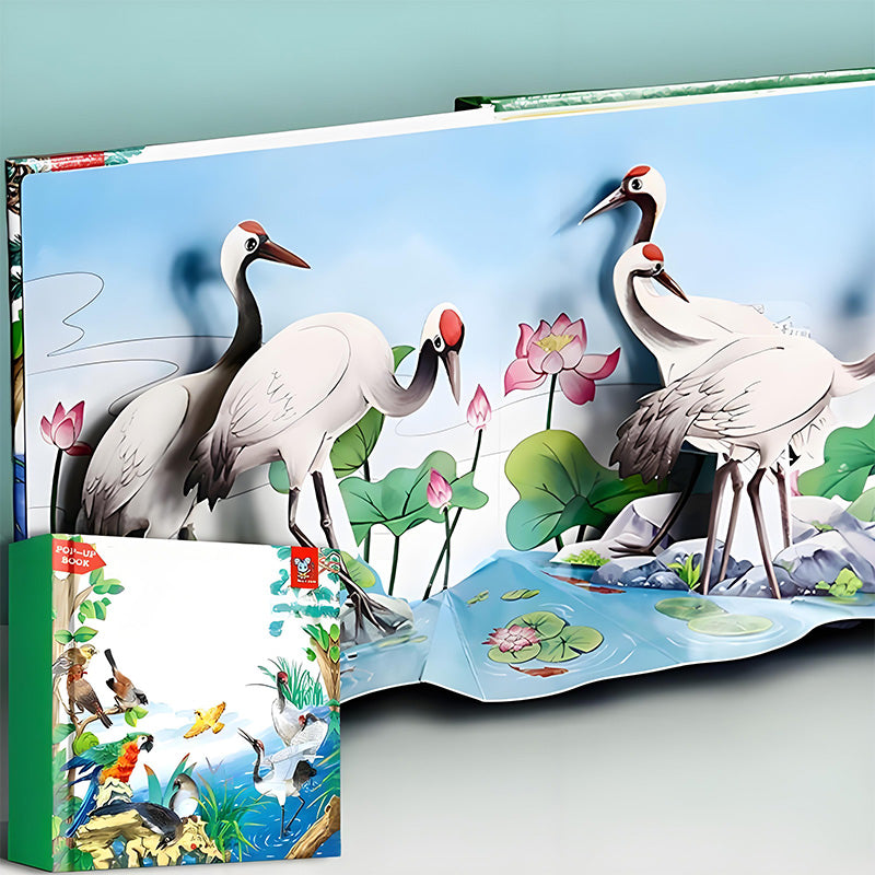 Pop-up book with animal motifs for children