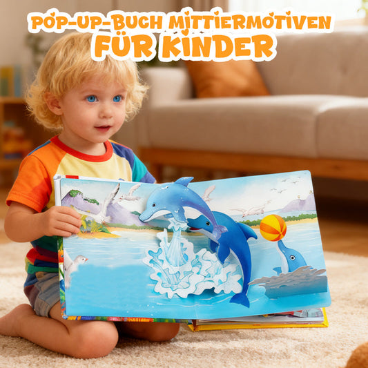Pop-up book with animal motifs for children