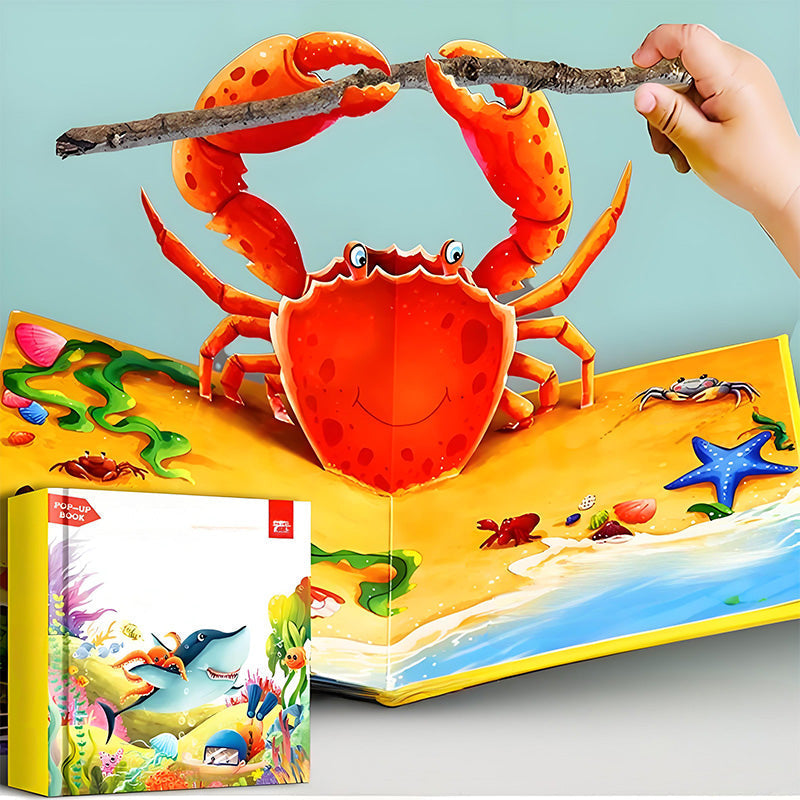 Pop-up book with animal motifs for children
